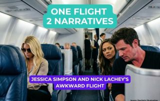 Jessica Simpson and Nick Lachey’s awkward flight
