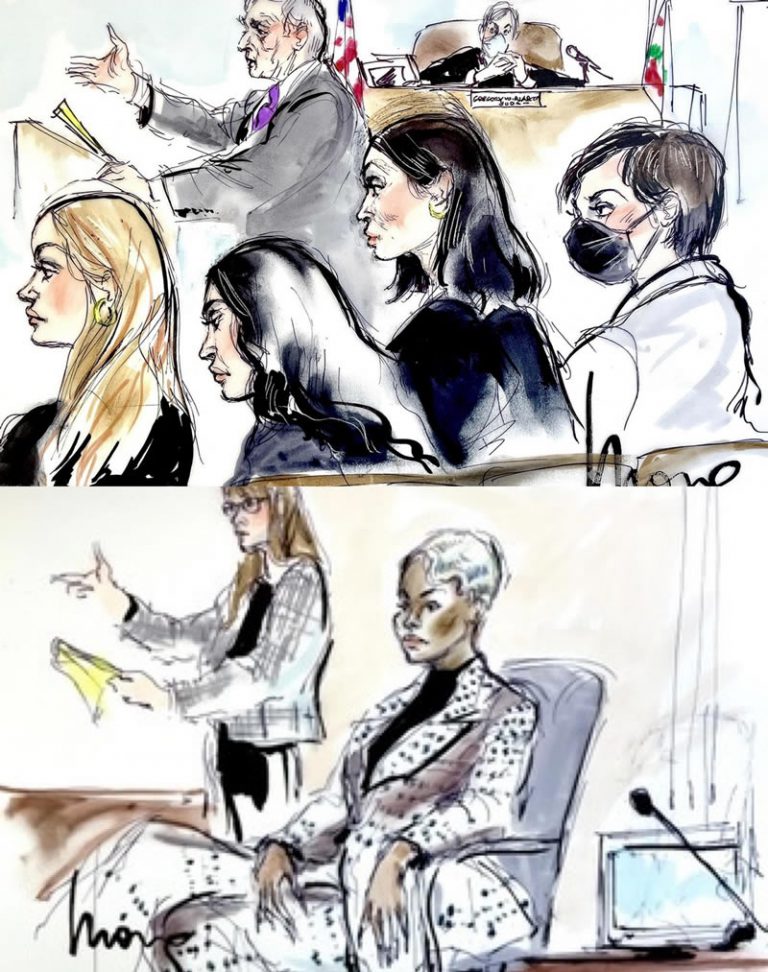 Courtroom drawings Foxella